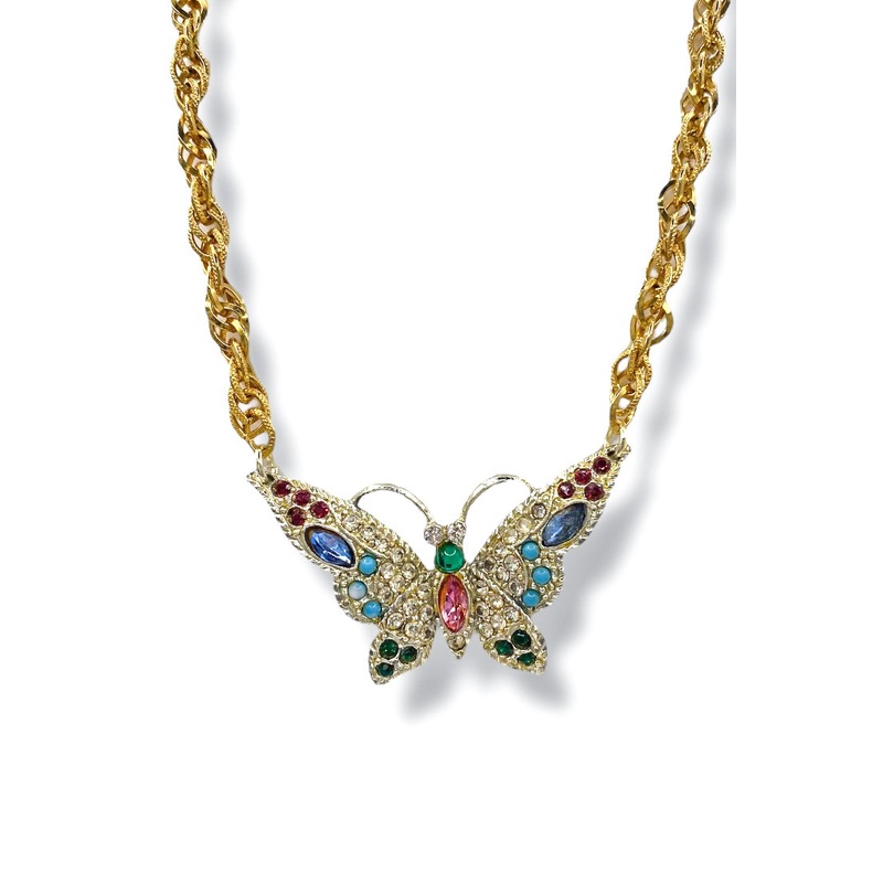 Made in the Deep South 1960s Butterfly Brooch 1960s Chain Necklace