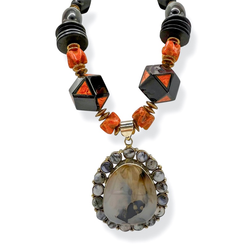 Made In The Deep South 1970s Dendrite Pendant 1960s Necklace