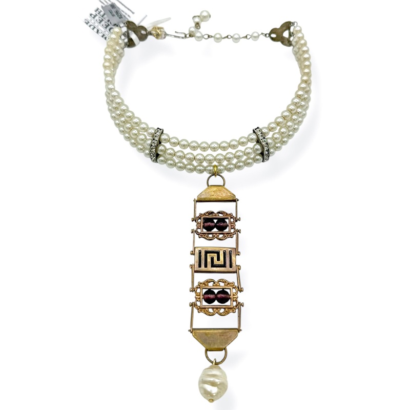 Made In the Deep South Mid 1800s Watch Fob 1970s Choker Necklace