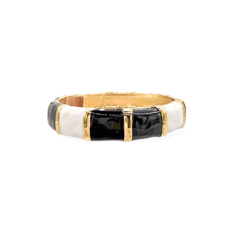 Stand Amazed Black Hinged Bracelet