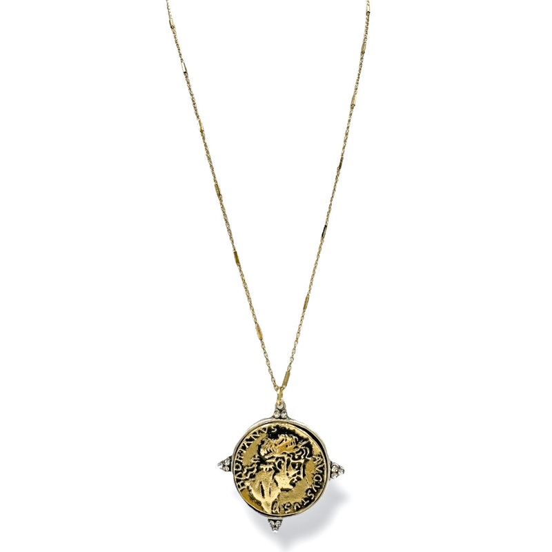 Vintage Roman Coin Pendant Necklace