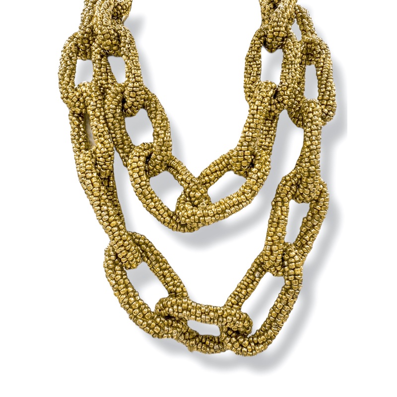 Better Than Ever Gold Beaded Chain Necklace