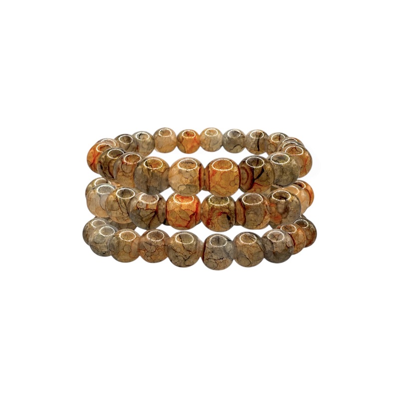 Brooke Tan Beaded Bracelet Set
