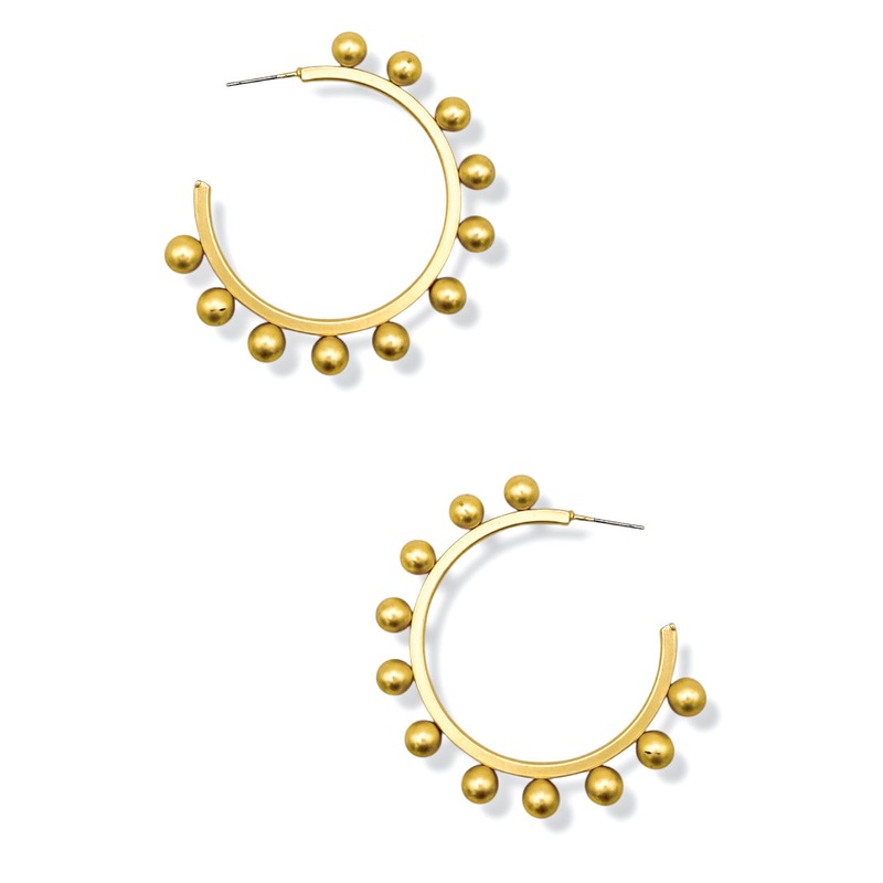 Harmony Matte Gold Hoop Earring *Final Sale*