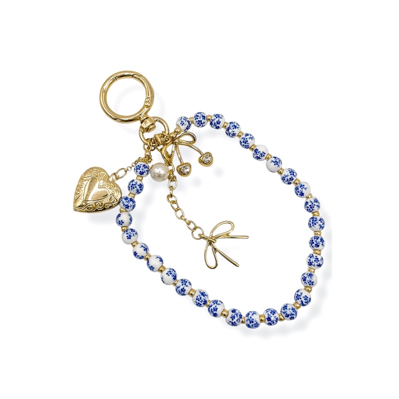 Heart Locket Ceramic Ball Bag Charm *Final Sale*