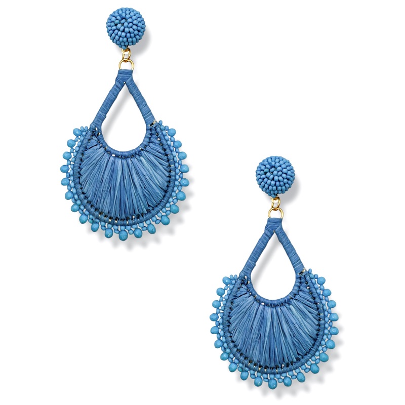 Needless To Say Blue Teardrop Earrings