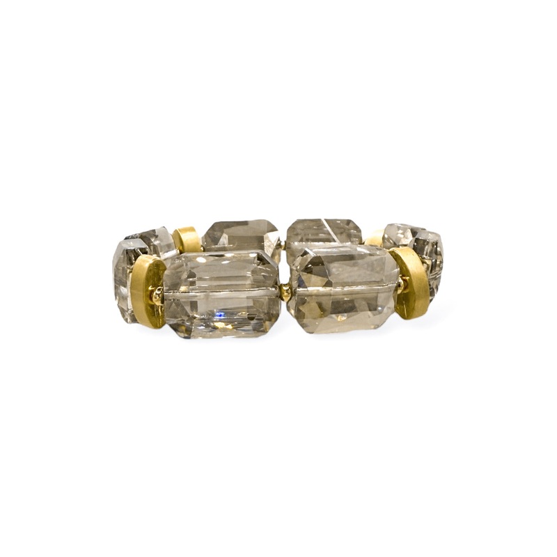 Through The Looking Glass Black Stretch Bracelet