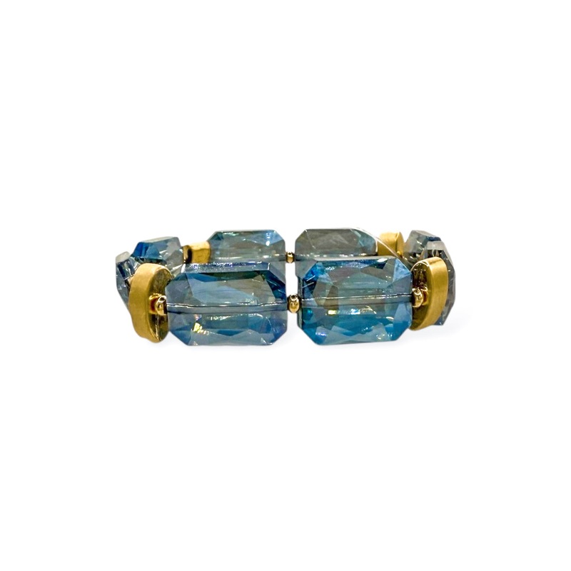 Through The Looking Glass Blue Stretch Bracelet