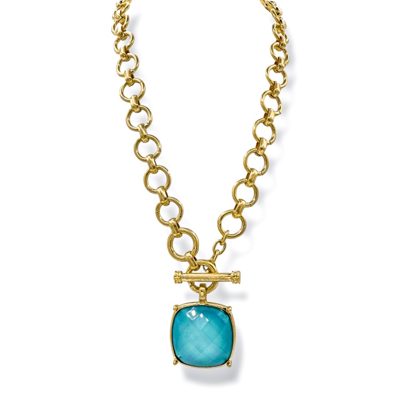Courtney Aqua Statement Necklace