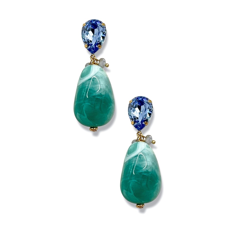 In The Sky Blue Teardrop Earrings
