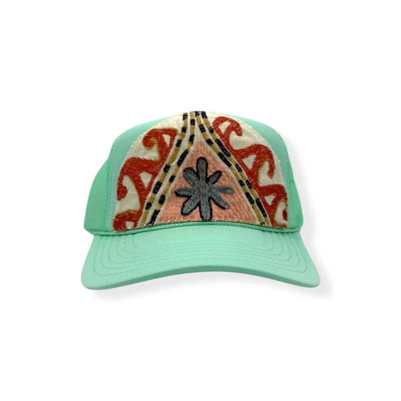 Kilim Trucker Hat – Seafoam 137