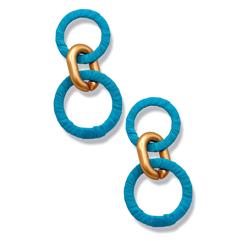 Moment of Truth Turquoise Link Earrings *Final Sale*