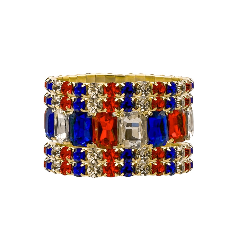 Tell Me More Red White Blue Bracelet Set *Final Sale*
