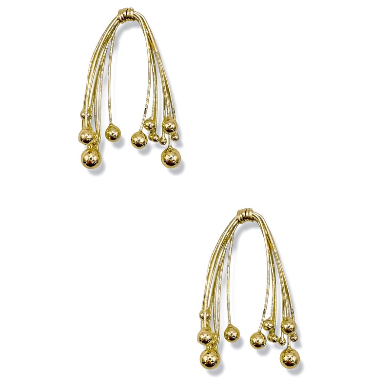 Current Event Wire Earrings|Gold
