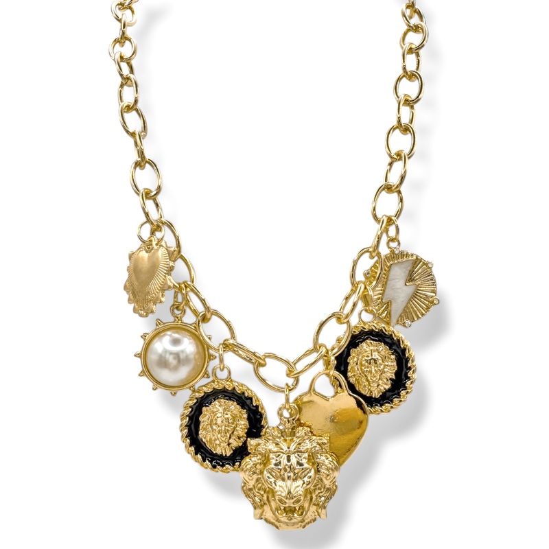 Heart Of A Lion Charm Neckalce