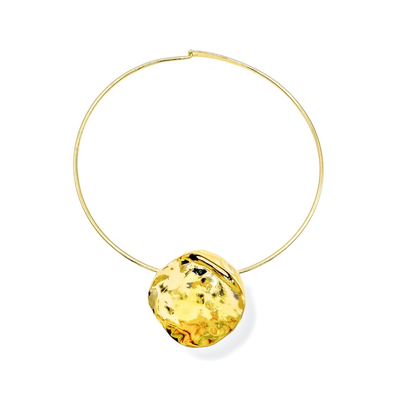Julia Pendant Collar Necklace|Gold