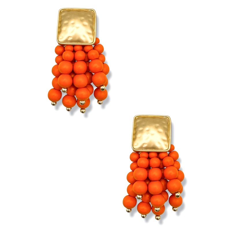 Spark In Your Life Orange Earrings