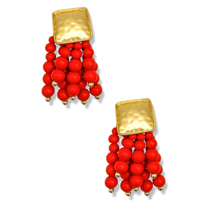 Spark In Your Life Red Earrings