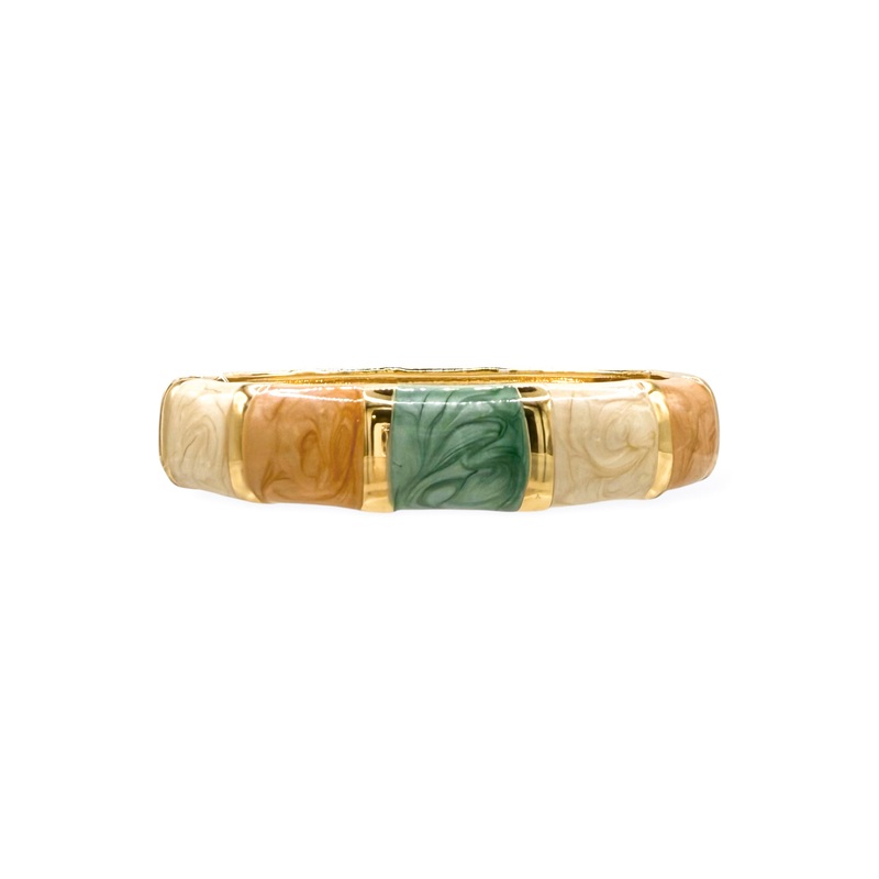 Stand Amazed Brown Hinged Bracelet
