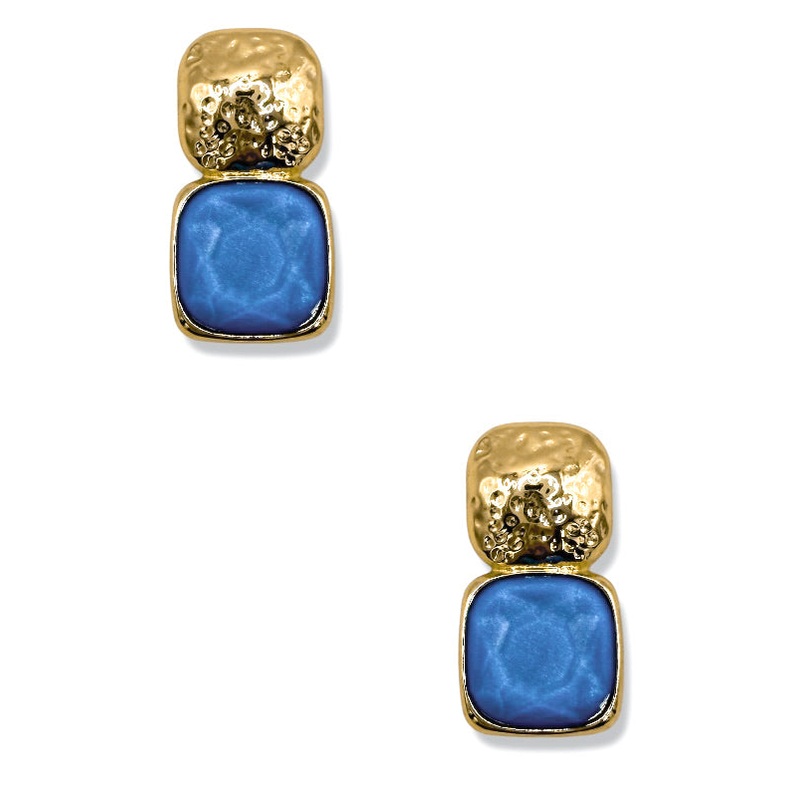 Trina Blue and Gold Earrings|Blue/Gold