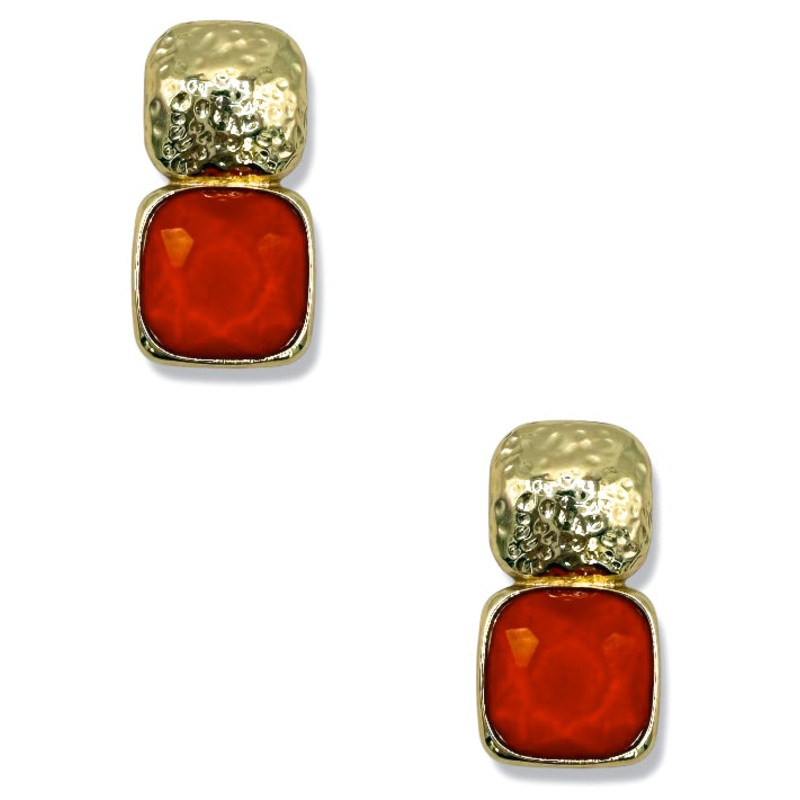 Trina Red and Gold Earrings|Red/Gold