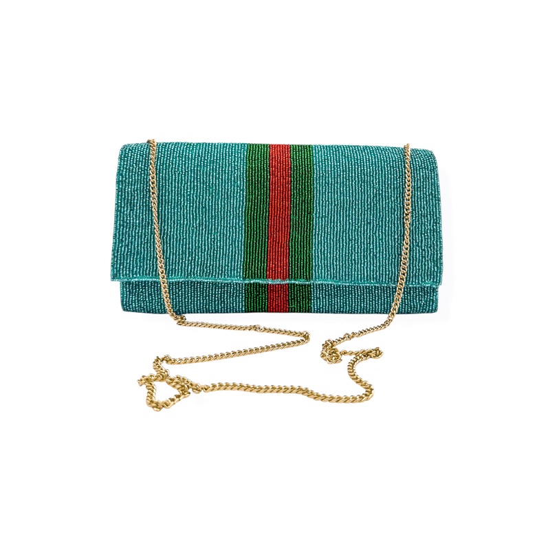 True Colors Beaded Bag|Turquoise