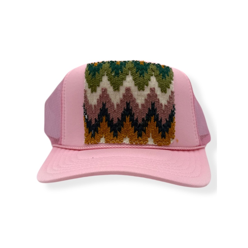 Kilim Trucker Hat – Baby Pink 113