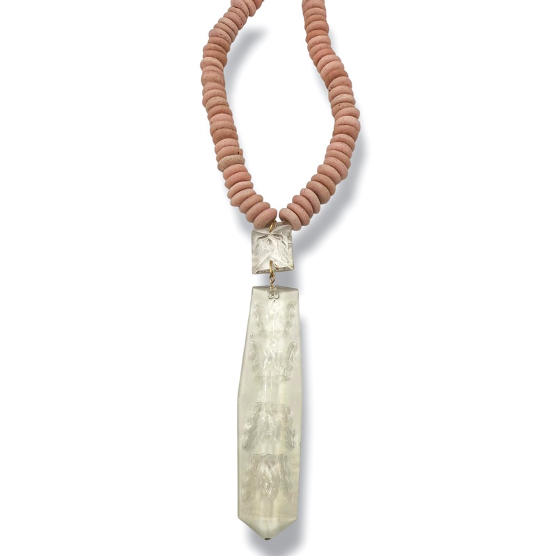 Made In The Deep South 1920s French Chandelier Crystal 1960s Glass Bead Necklace