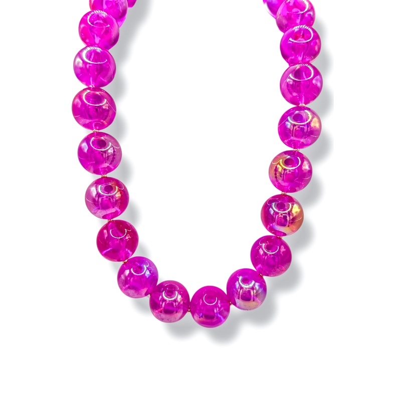 Afterglow Fuchsia Abalone Necklace