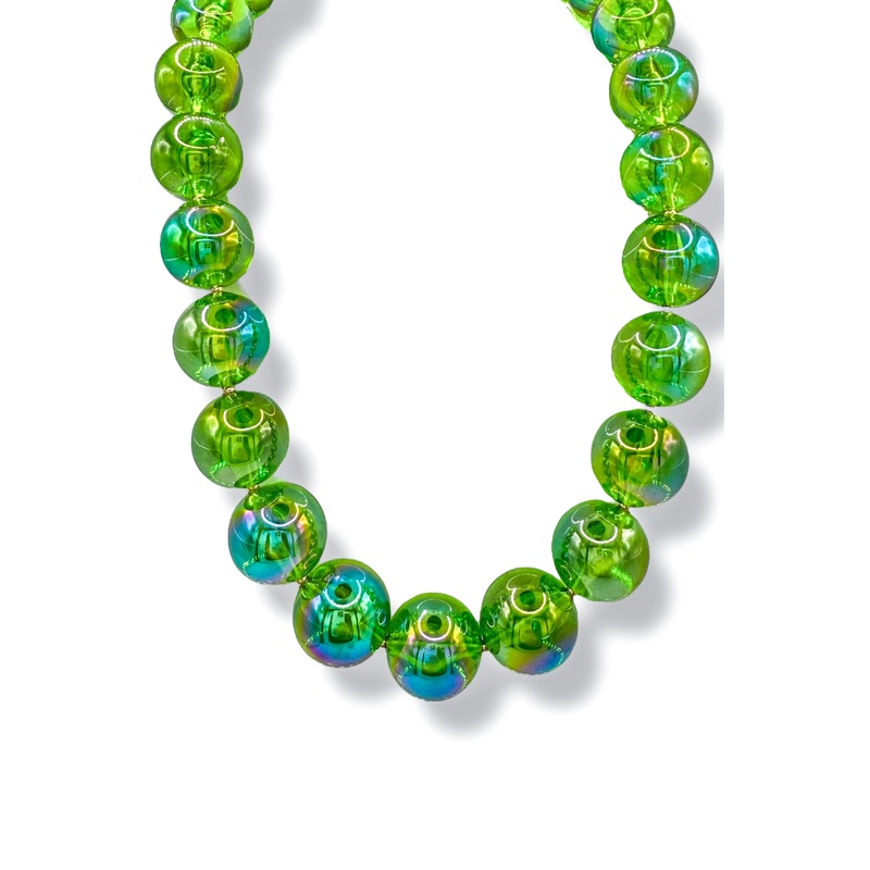 Afterglow Green Abalone Beaded Necklace