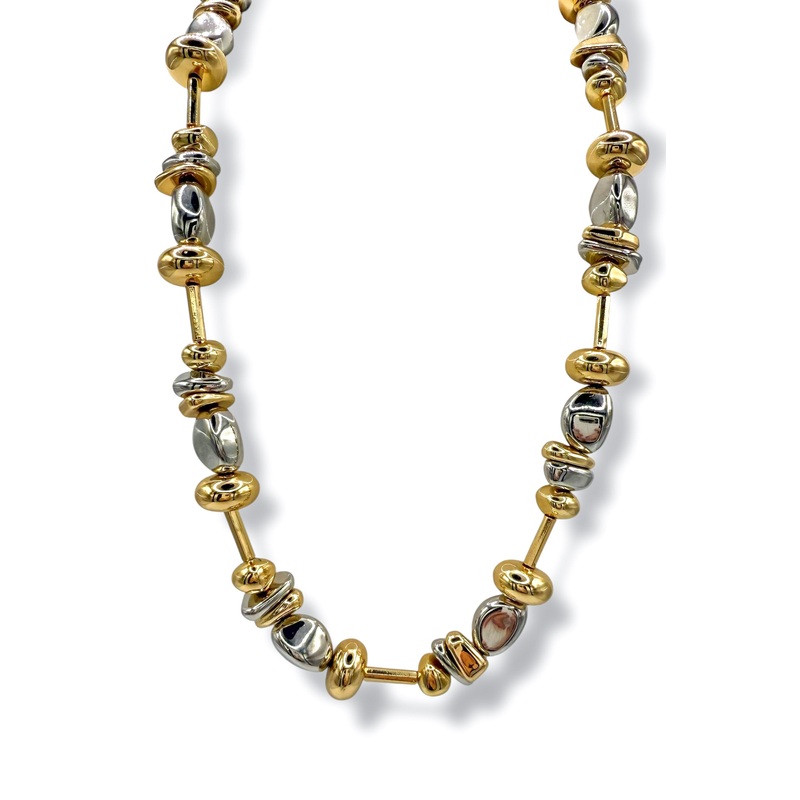 All The Truth Beaded Necklace|Gold/Rhodium