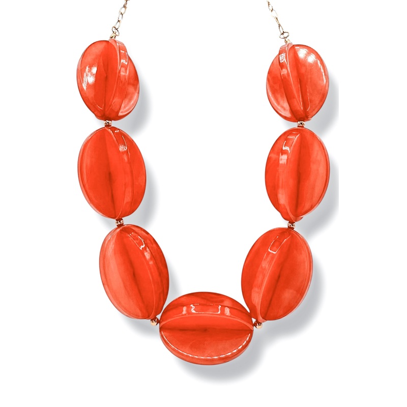 Bold Enough Coral Statement Necklace