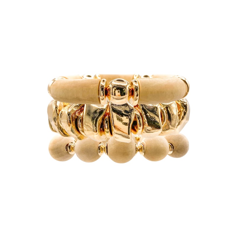 Fully Here Natural Beaded Bracelet Set