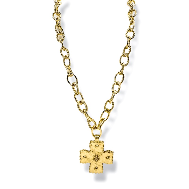 Glory Cross Chain Necklace|Gold