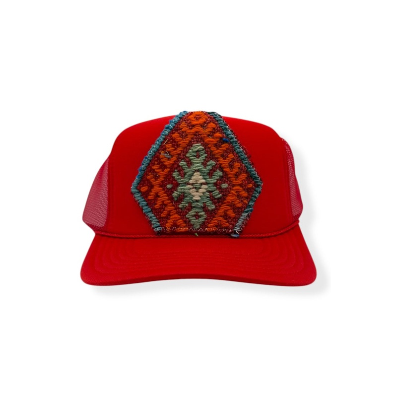 Kilim Trucker Hat – Red 221