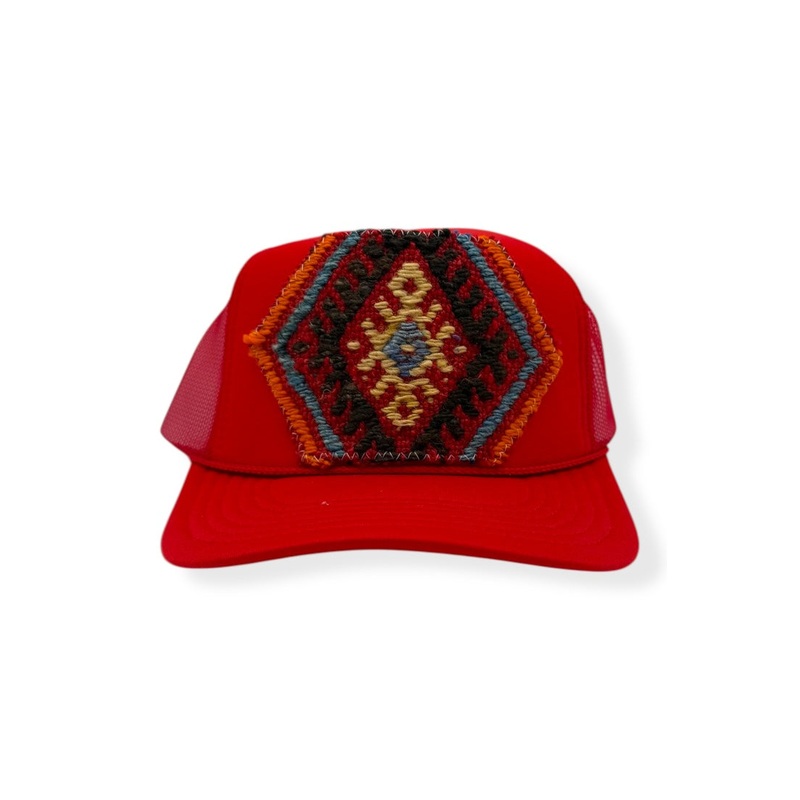 Kilim Trucker Hat – Red 224