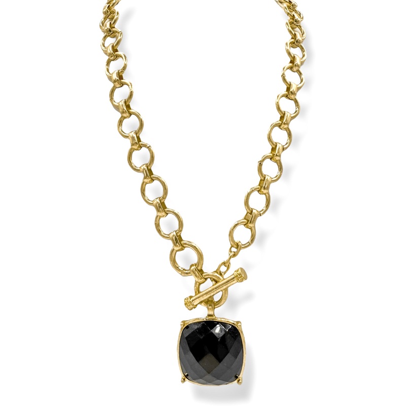 Courtney Black Statement Pendant