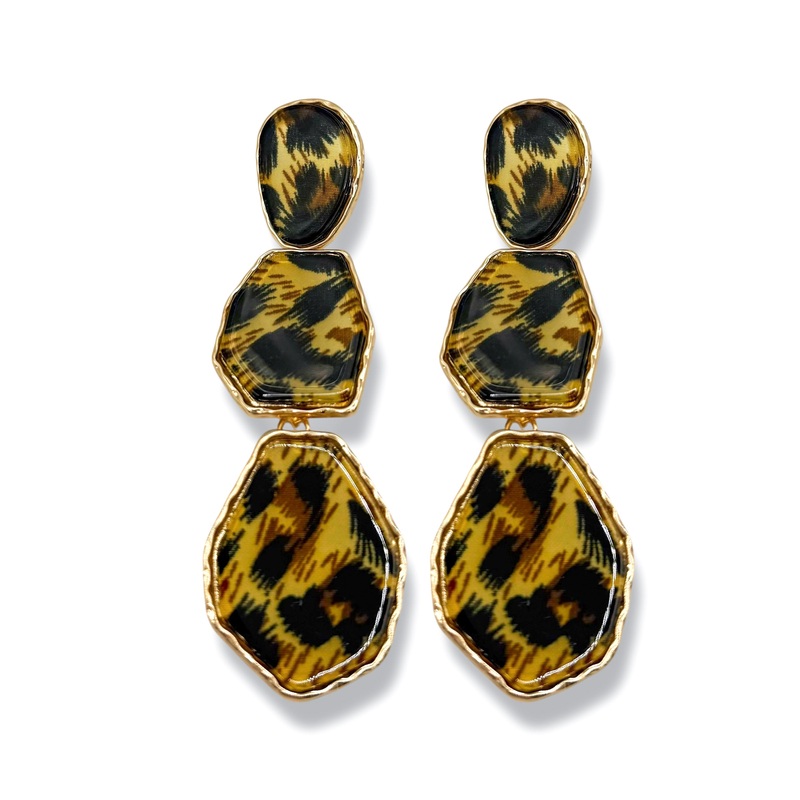 All About the Vibes Leopard Drop Earrings