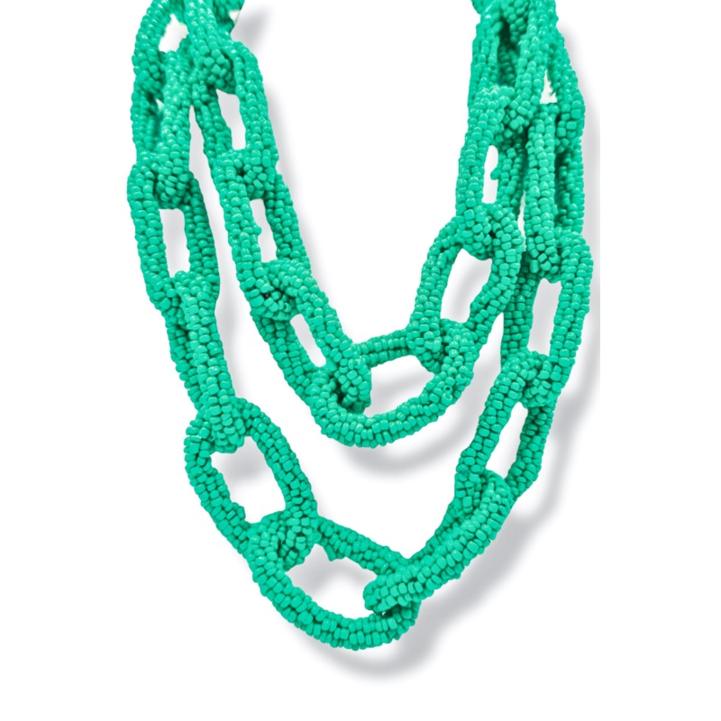 Better Than Ever Turquoise Beaded Chain Necklace