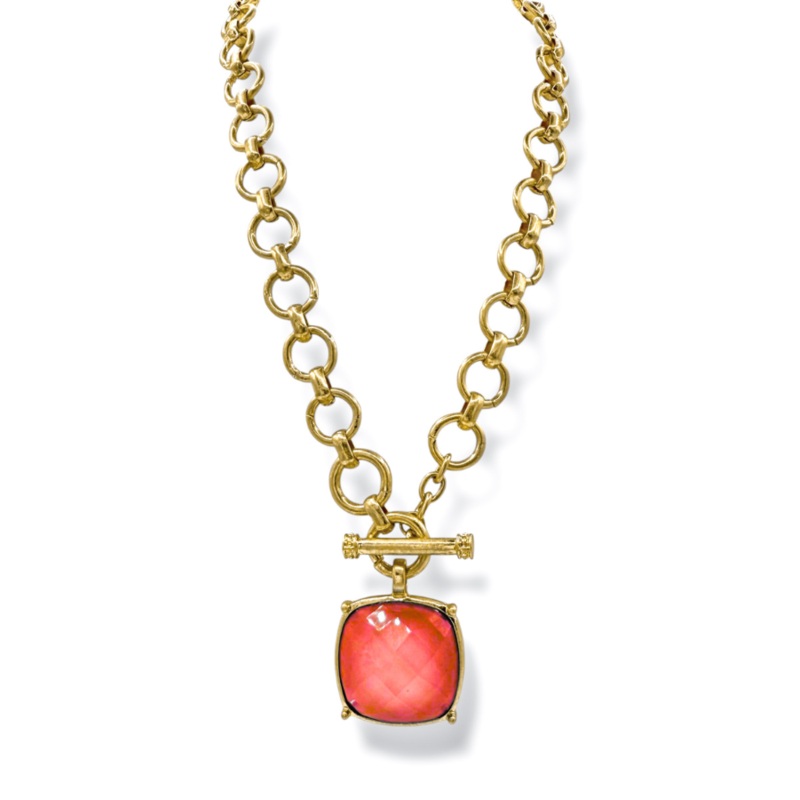 Courtney Red Statement Necklace