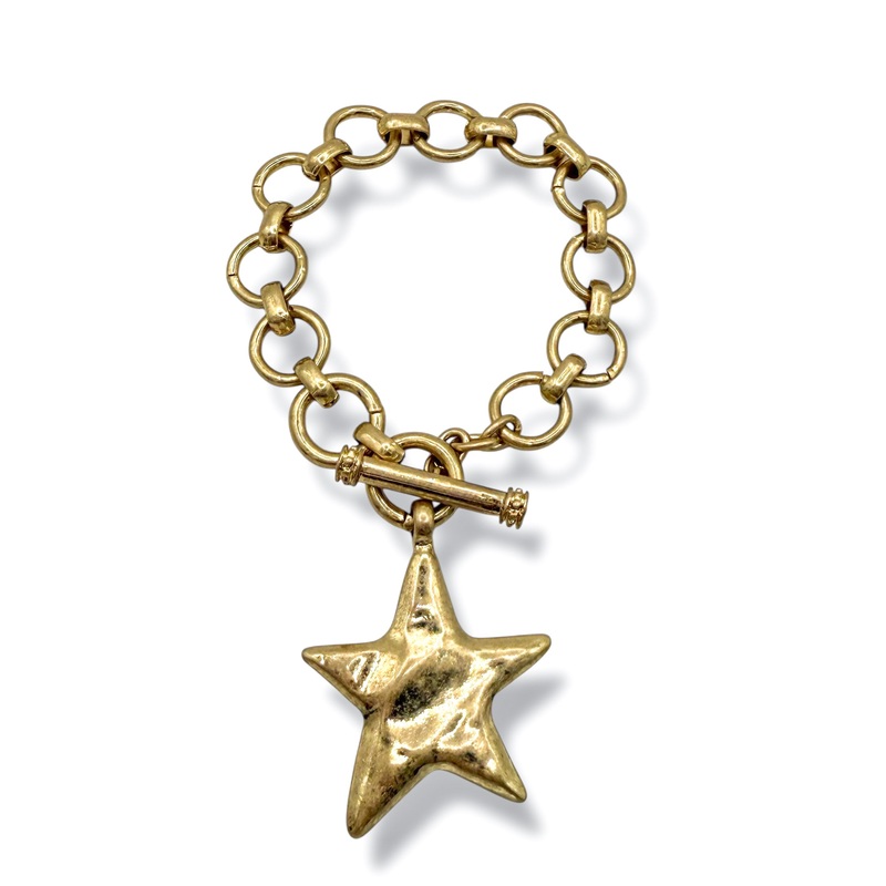 Never Enough Gold Star Toggle Chain Bracelet