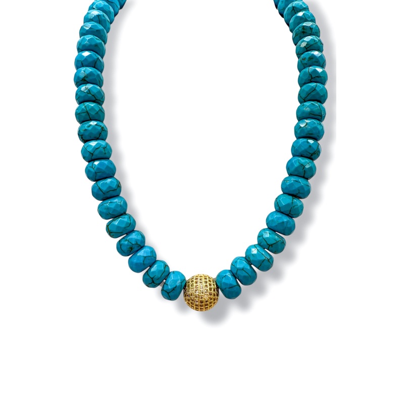 Virtue Stand Firm Turquoise Beaded Necklace