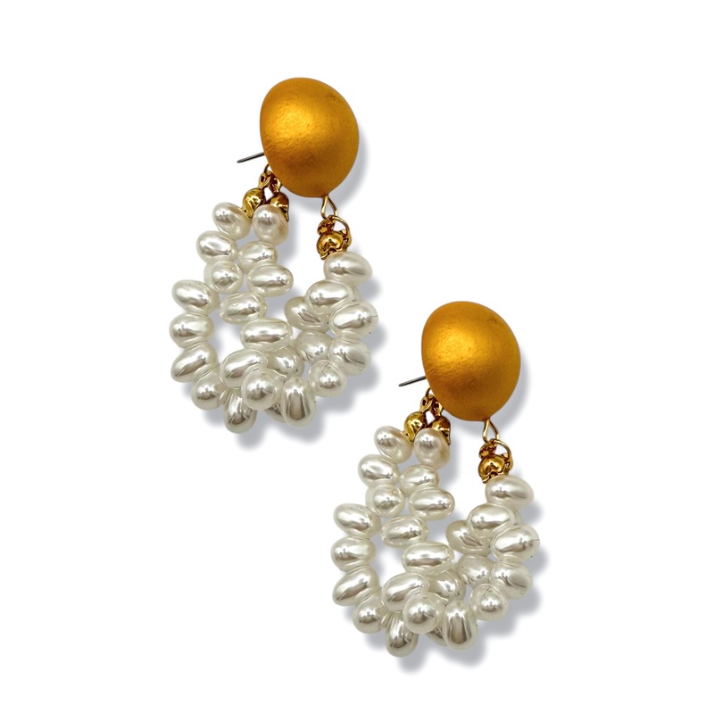 Further Notice Gold & Pearl Earrings