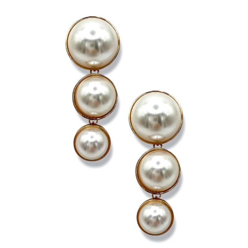 Looking Through Pearl Drop Earrings