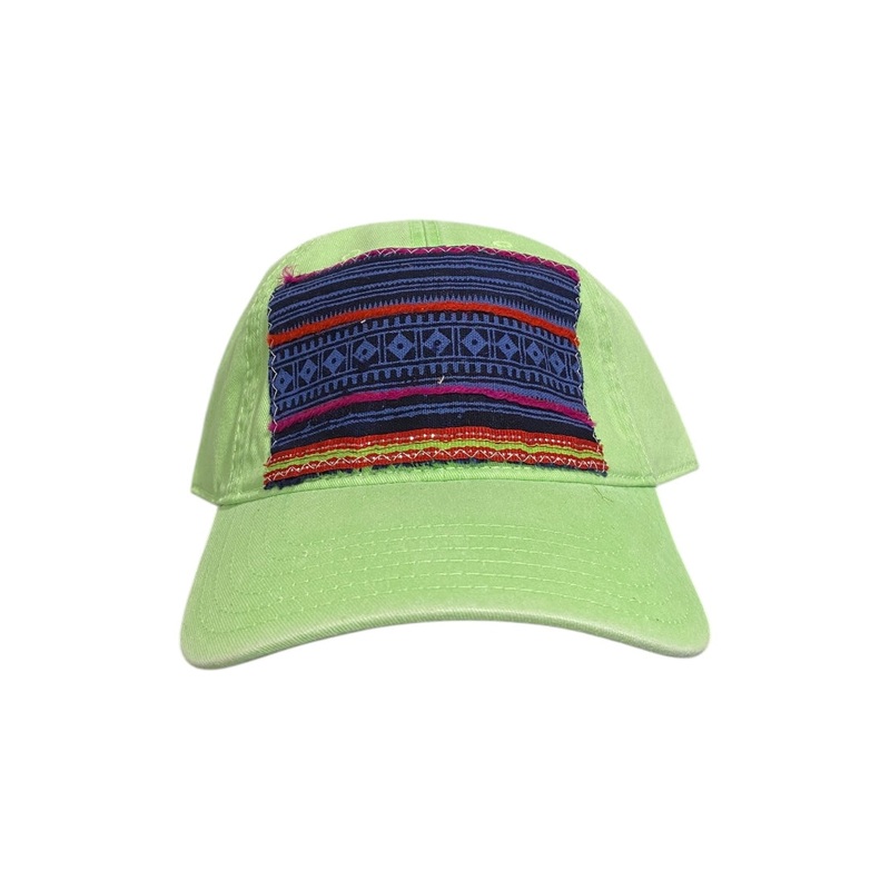 Kilim Baseball Hat – Neon Green 2