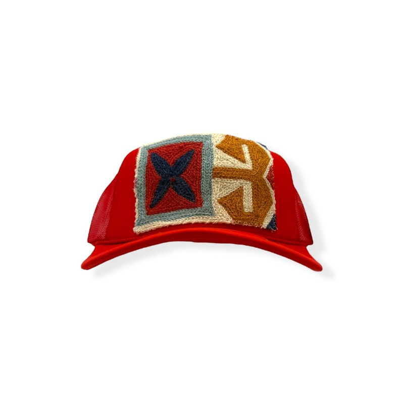 Kilim Trucker Hat – Red 250