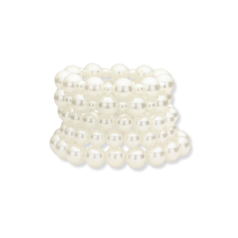 The Pearl Bracelet Set|Cream