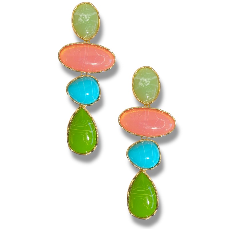 When You’re Ready Multicolor Teardrop and Oval Drop Earrings