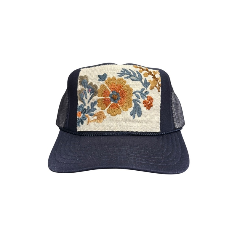 Kilim Trucker Hat – Navy 225
