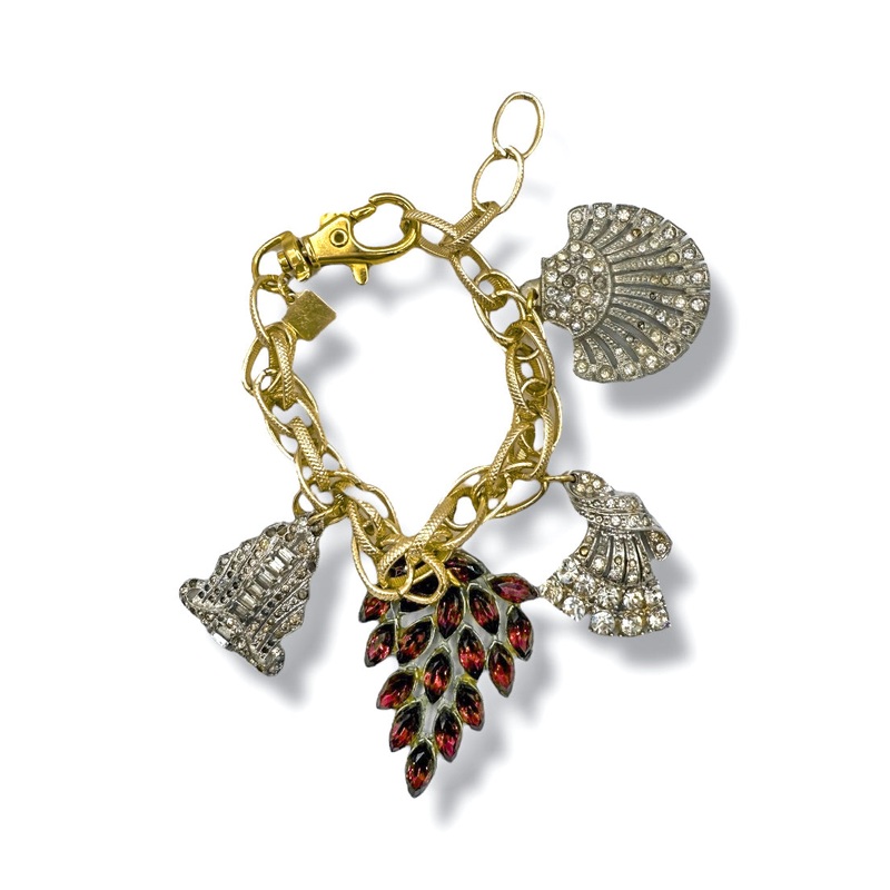 Made in the Deep South 1800s-1950s Charms Chain Bracelet